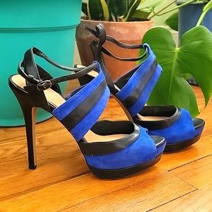 Jessica Simpson, Heels, Size 9, Blue & Black